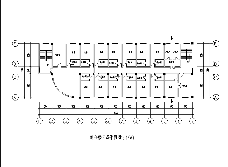 杭州某度假酒店综合楼建筑设计施工cad图纸（含说明）