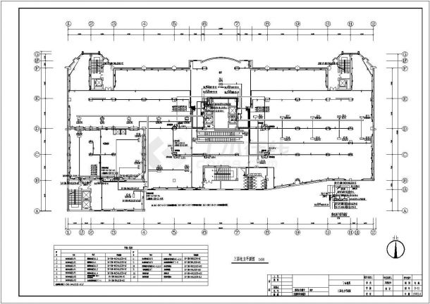 山东商业大厦强电施工图CAD图纸-图二