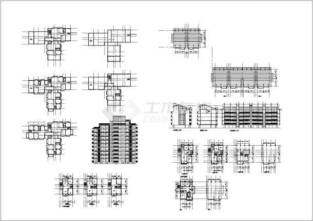 江南雅苑CAD建筑设计施工图-图二