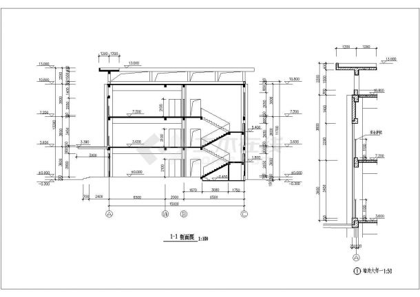某工厂车间平面 CAD设计施工图纸-图二