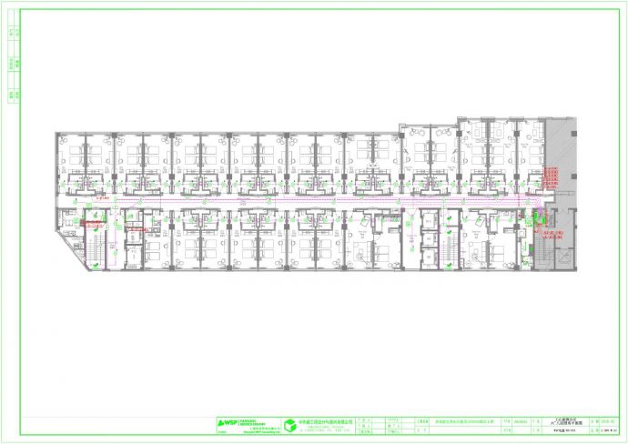 山东某酒店工程六-八层照明平面图CAD_图1
