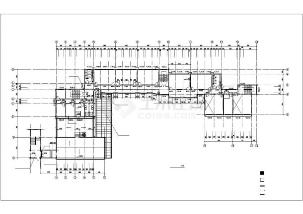 上海市某中学3900平米5层砖混砌体结构教学楼全套建筑设计CAD图纸-图一