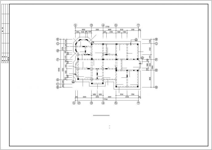 330平米左右2层框混结构单体别墅全套结构设计CAD图纸（含夹层）_图1