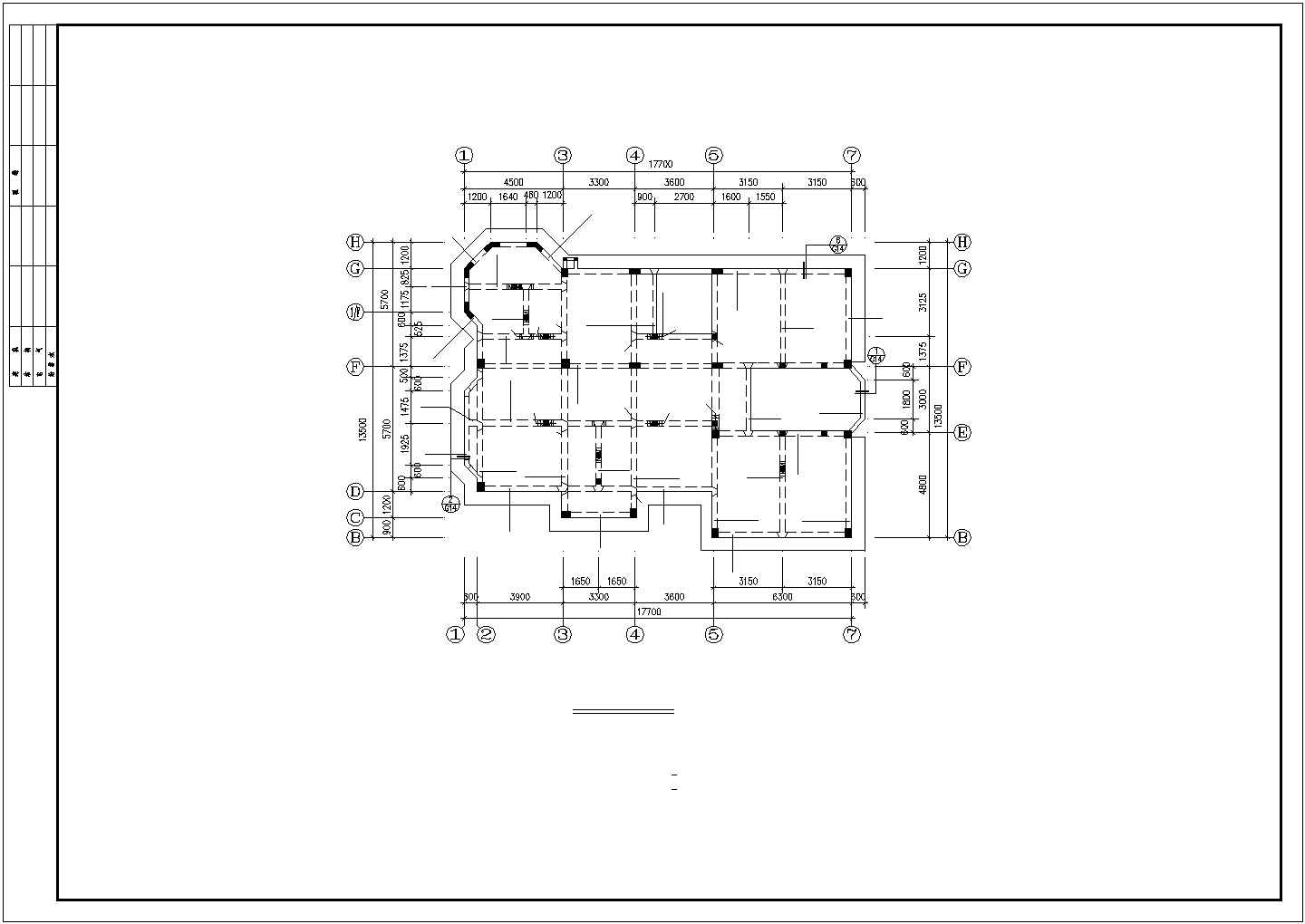 330平米左右2层框混结构单体别墅全套结构设计CAD图纸（含夹层）