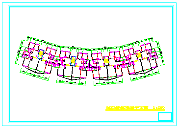 某地区弧形住宅楼建筑cad施工图纸-图二