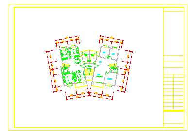 某小区住宅楼户型平面cad设计图纸_图1