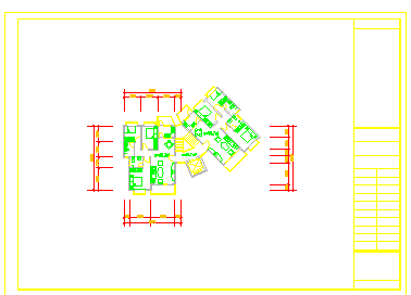 某小区住宅楼户型平面cad设计图纸-图二