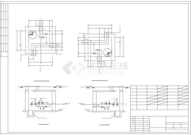 南京市某单位办公楼采暖系统外线平面布置设计CAD图纸-图二