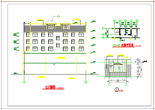 某地小区住宅楼cad建筑施工设计图纸_图1