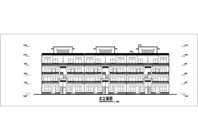 416+329+431平米三栋3层框混结构单体别墅建筑设计CAD图纸_图1