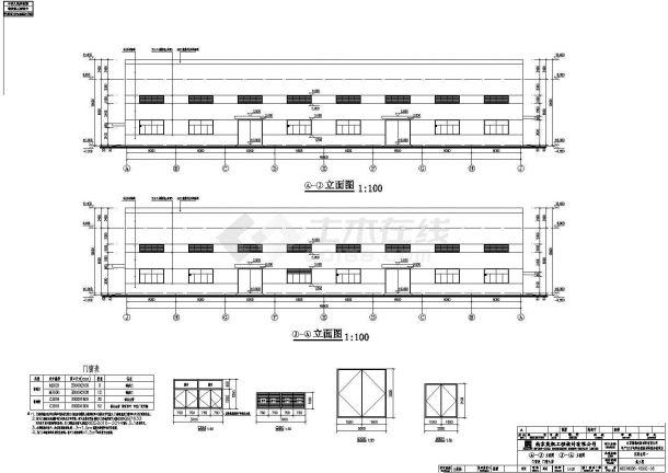 单层排架结构丙类工业仓库施工图-图一