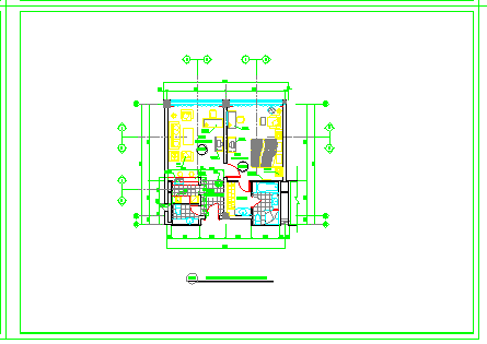 某酒店客房户型平面设计方案cad图纸_图1