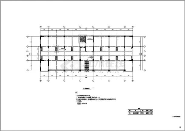 某多层办公楼结构加固改造设计cad详细施工图（含设计说明）-图二