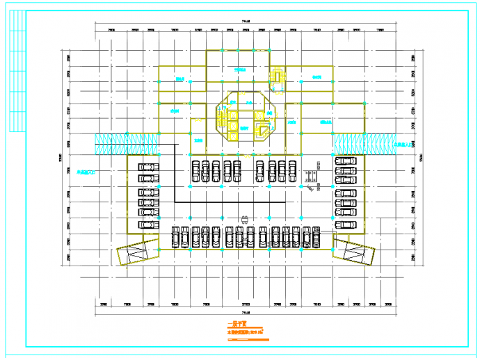 某大型酒店建筑平面方案cad设计图_图1