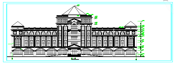 某旧宾馆楼改造欧式宾馆cad建筑设计图-图二