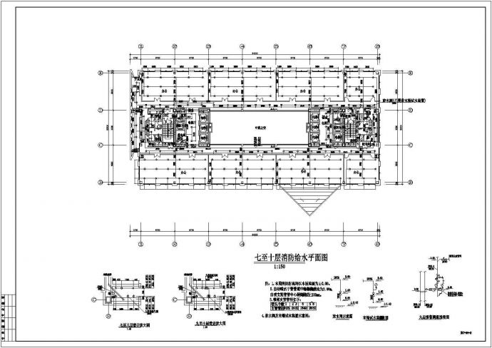 某18层办公楼全套给排水设计CAD图纸_图1