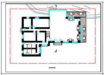 某地咖啡厅建筑设计cad方案图纸-图二