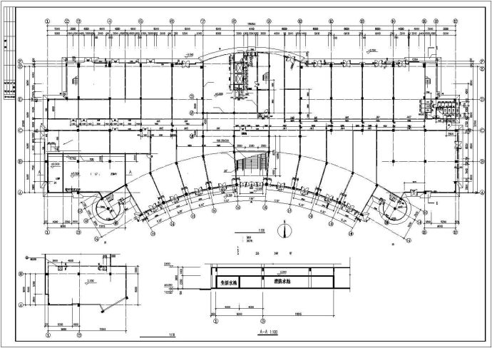 某商业综合楼全套建筑施工CAD图_图1