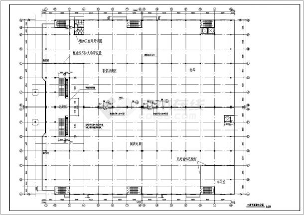 某多层超市钢结构跨梁加固设计cad详细结构施工图（含设计说明）-图二