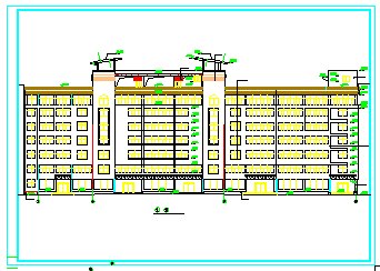 某地区大型旅社建筑设计cad施工图_图1