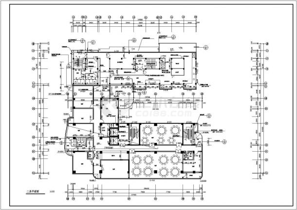 三星级宾馆全套建筑CAD图-图二