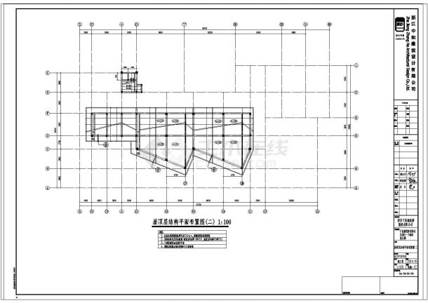 [浙江]地上三层框架结构幼儿园结构施工全套设计图-图二