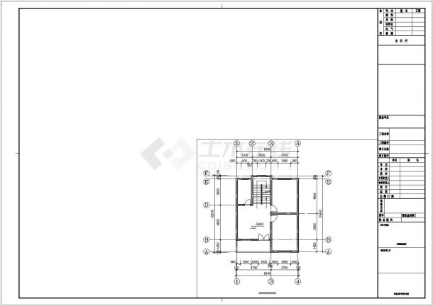 阜阳市某村庄占地90平米3层砖混结构乡村别墅建筑设计CAD图纸-图二