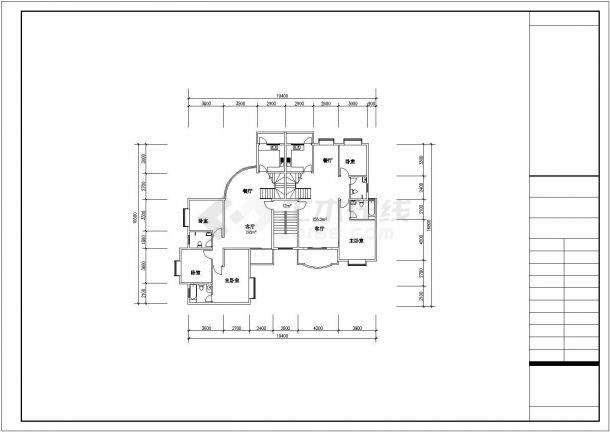 经典多层住宅楼户型设计cad平面方案图图集（种类齐全）-图二