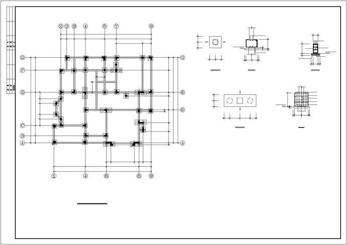 353平米3层钢混框架结构单体别墅全套建筑结构设计CAD图纸_图1