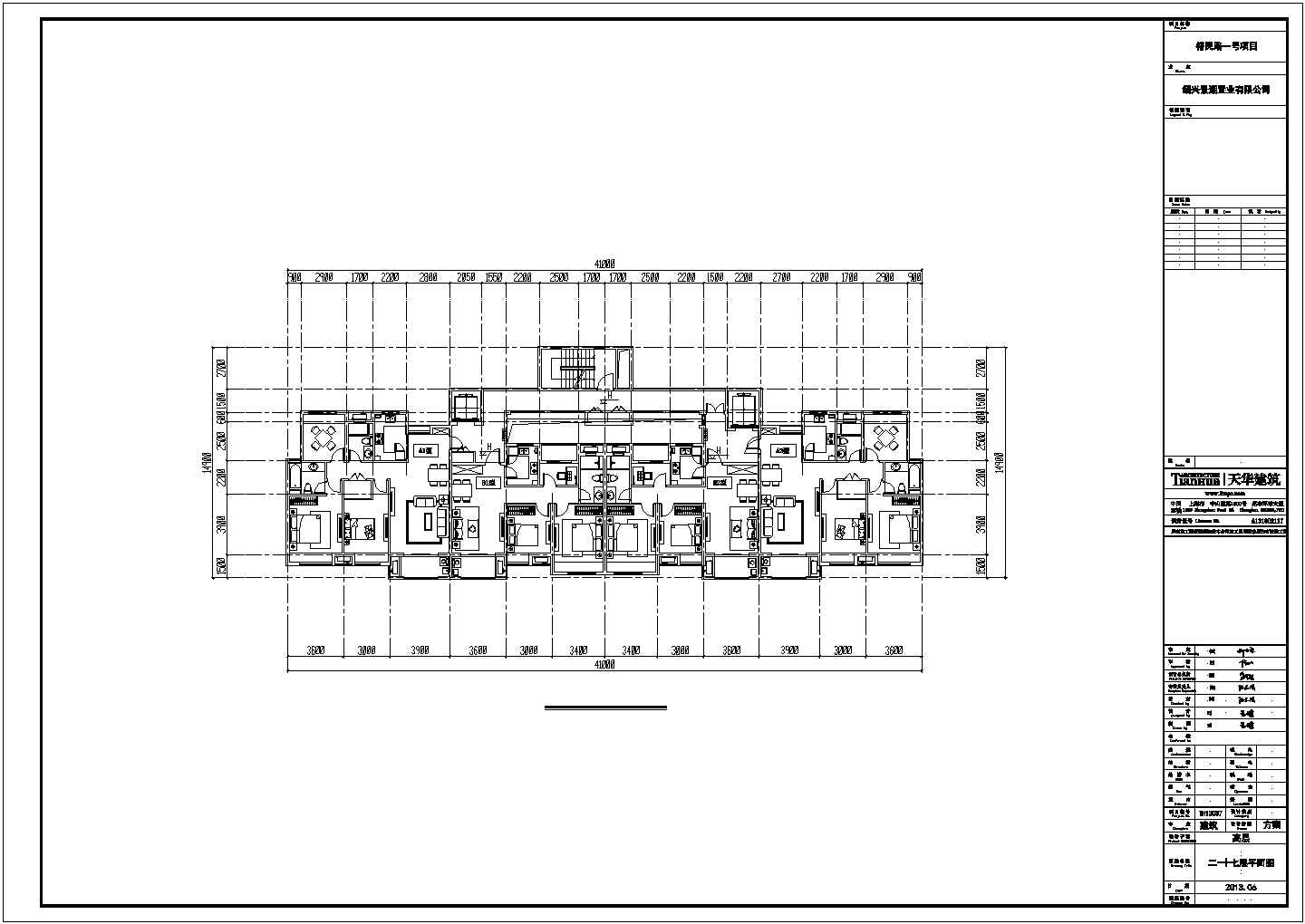某小区高层建筑室内设计施工CAD图纸