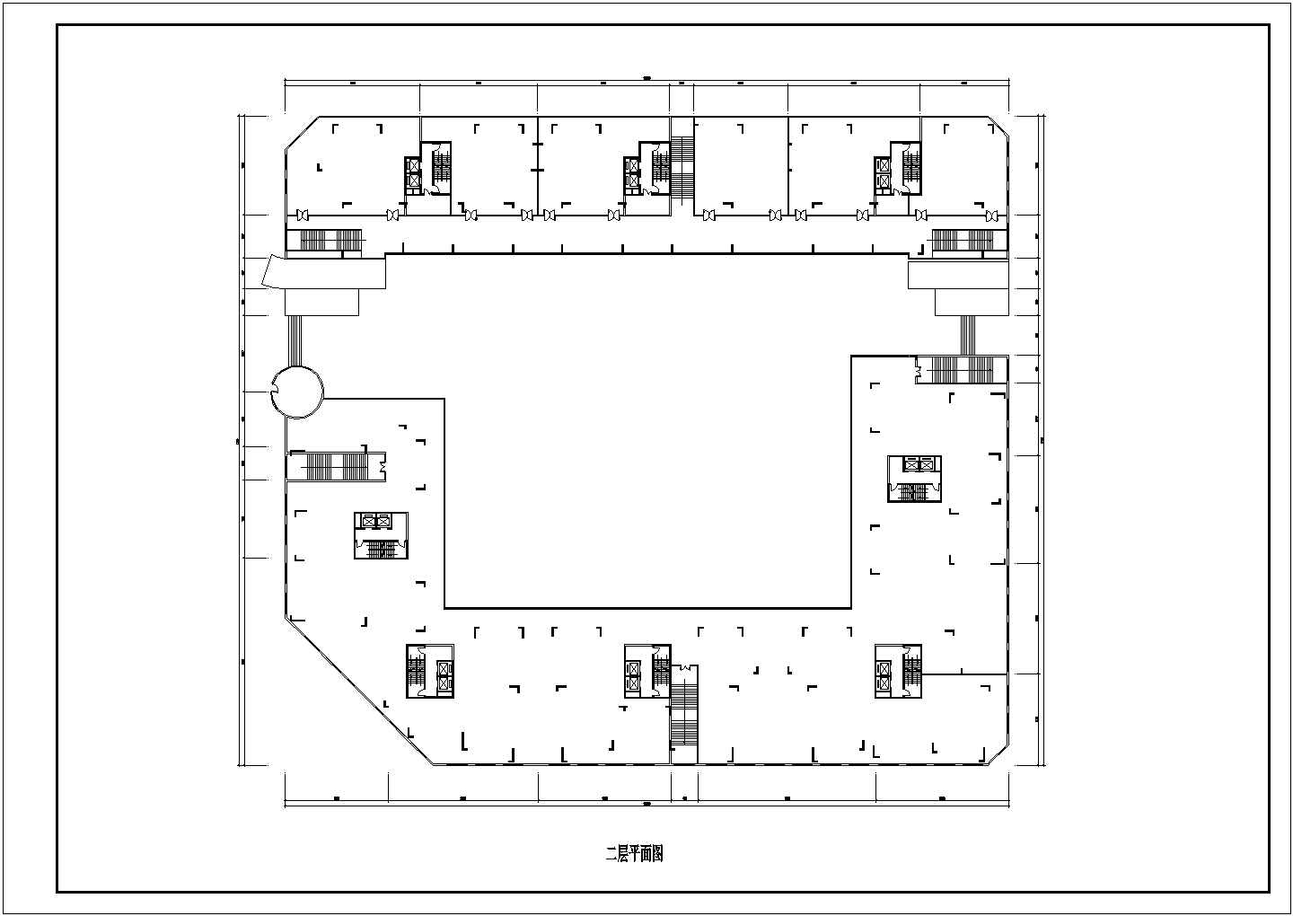 某小区高层建筑点式户型设计施工CAD图纸
