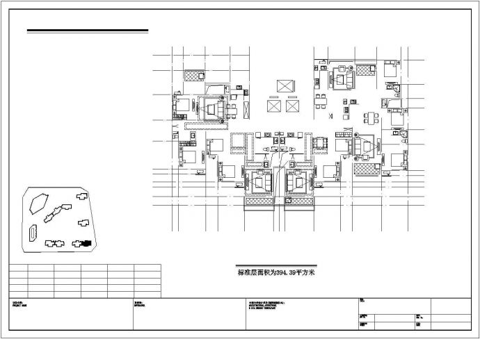 某城市小区居民建筑标准化户型设计施工CAD图纸_图1