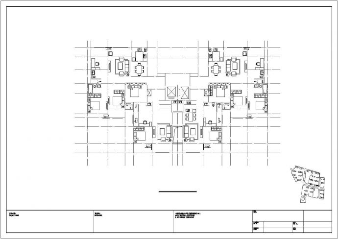 某小区高层建筑标准化户型设计施工CAD图纸_图1