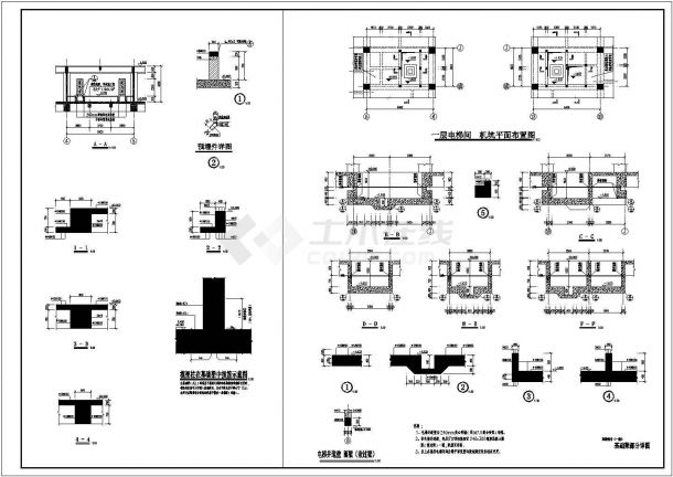 某宾馆结构隔震设计cad详细施工图纸（含设计说明）-图二