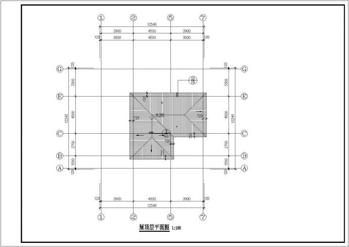 成都某村镇300平米三层混合结构单体别墅平立剖面设计CAD图纸_图1