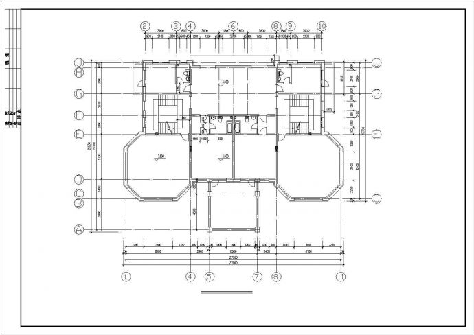 318平米3层砖混结构独栋别墅全套建筑+结构设计CAD图纸_图1