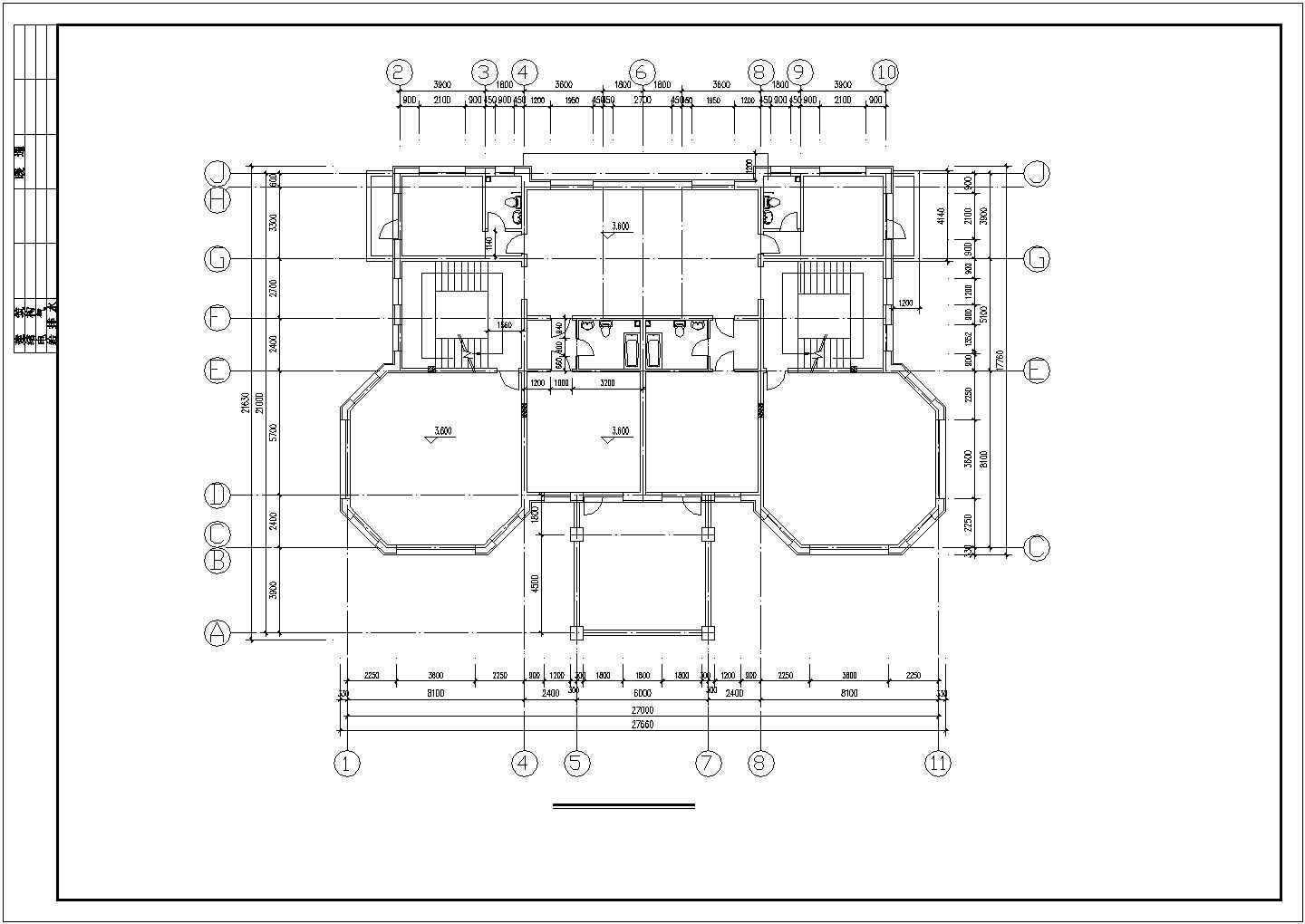 318平米3层砖混结构独栋别墅全套建筑+结构设计CAD图纸
