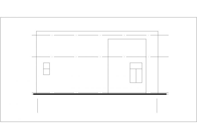 北京某市政单位45平米单层砖混结构门卫室平立剖面CAD设计图纸_图1