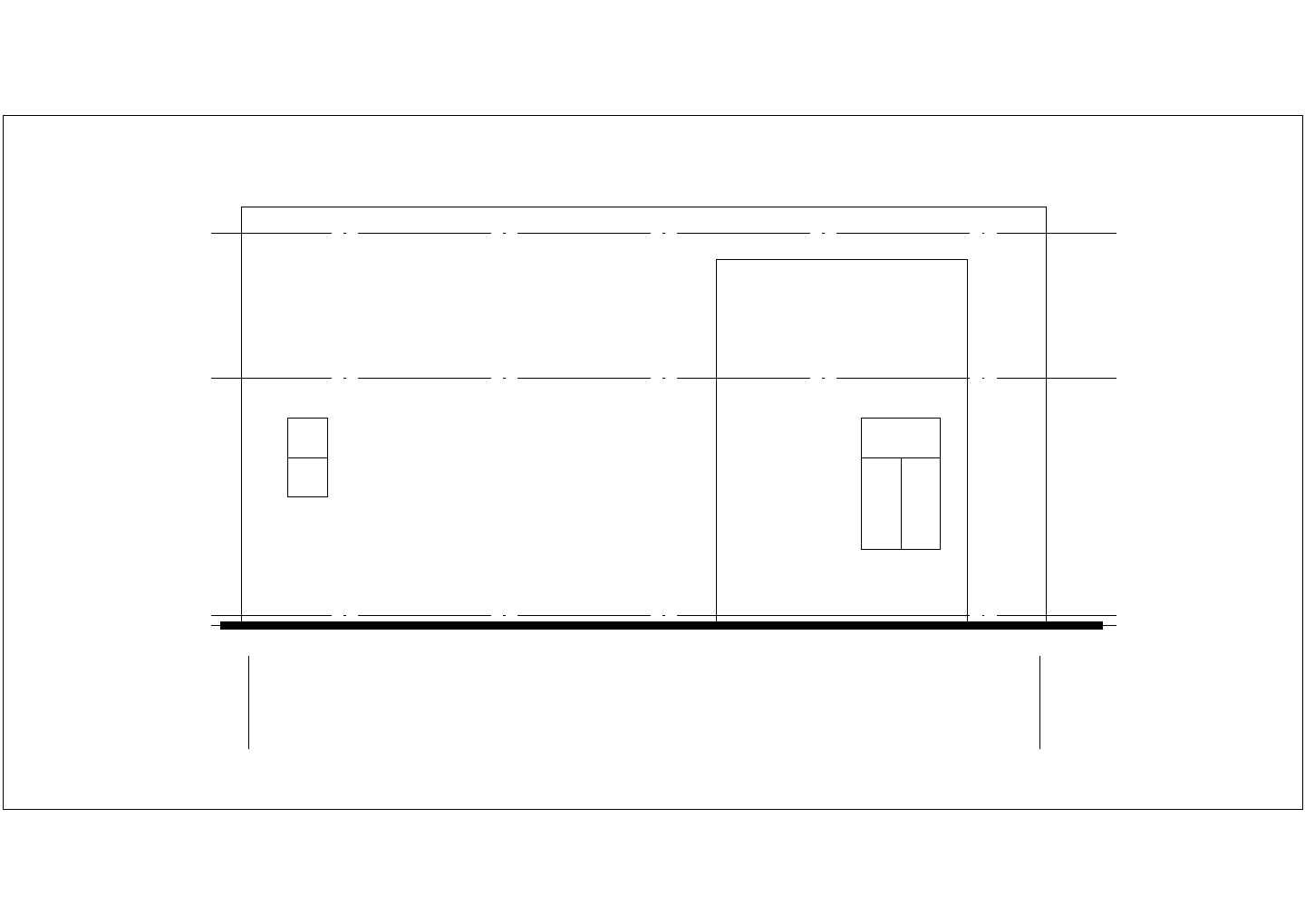 北京某市政单位45平米单层砖混结构门卫室平立剖面CAD设计图纸