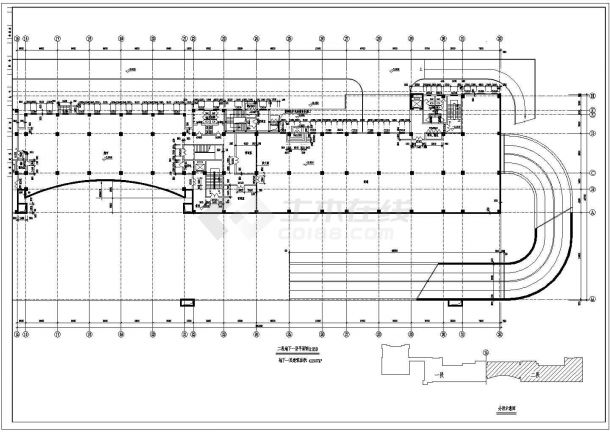 大型商业楼全套建筑施工CAD图-图二