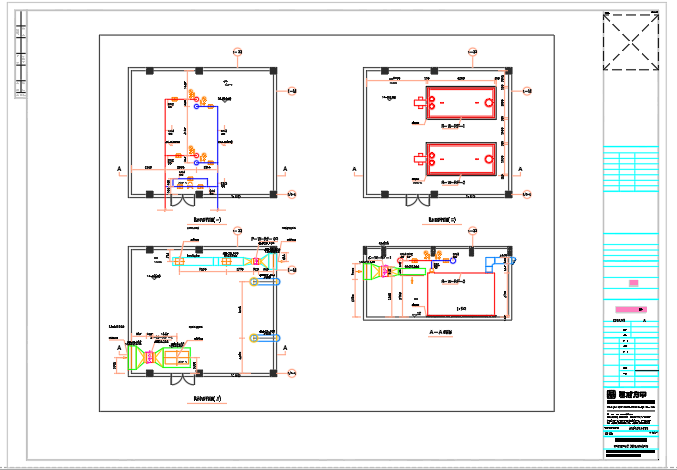 经典暖通工程设计cad锅炉房大样图