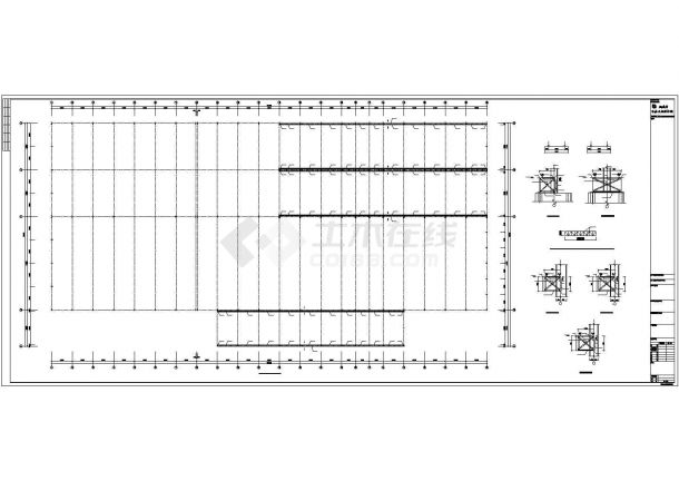 【最新】某钢结构焊缝车间建筑设计方案CAD图纸-图一