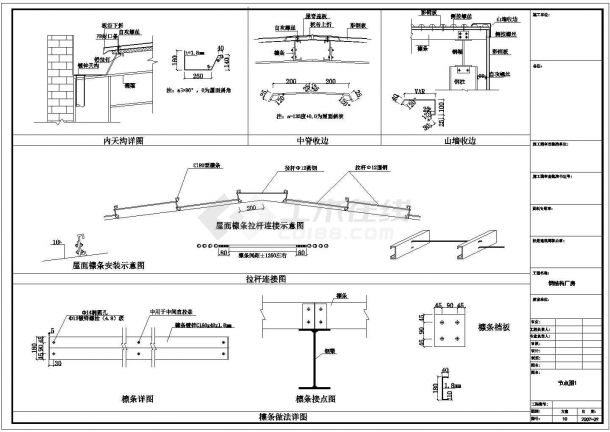 【最新】某木业公司钢结构厂房设计方案CAD图纸-图二