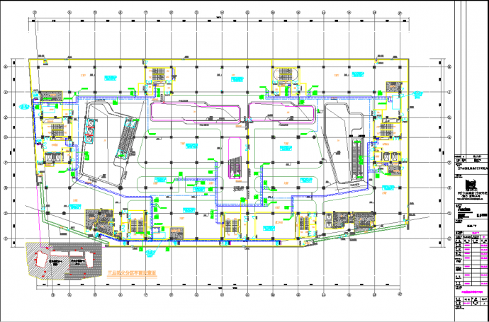 某地广场暖通-二层防排烟系统平面图CAD图纸_图1
