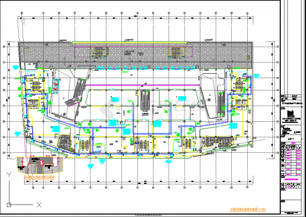 某地广场暖通-二层防排烟系统平面图CAD图纸-图二