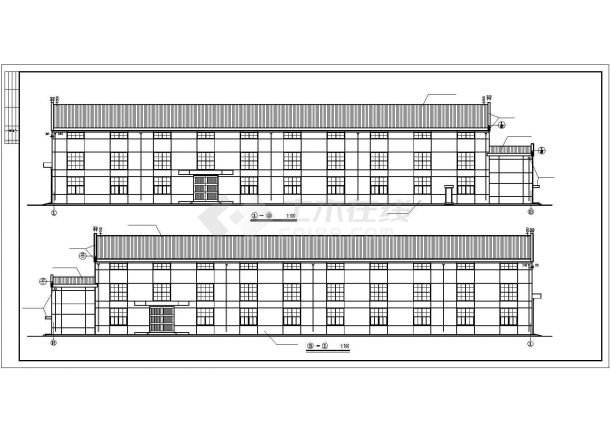 【最新】某排架结构厂房建筑结构设计方案CAD图纸-图二
