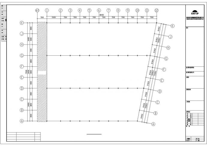 【最新】某公司钢结构厂房扩建设计方案CAD图纸_图1