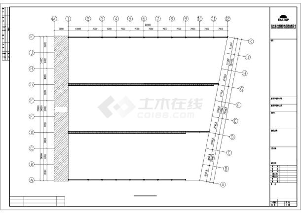 【最新】某公司钢结构厂房扩建设计方案CAD图纸-图二