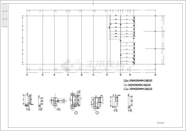 【最新】某轻钢结构二层车展厅设计方案CAD图纸-图二