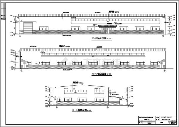 【最新】某轻钢工业厂房设计方案CAD图纸-图二